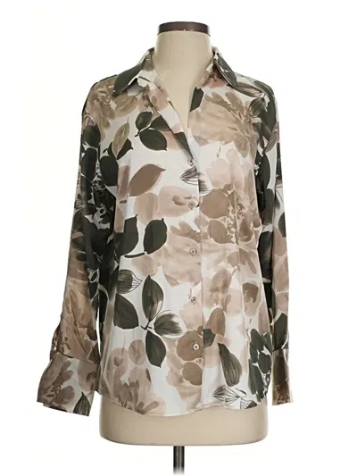 Pre-owned Cupcakes And Cashmere Long Sleeve Blouse In Ivory