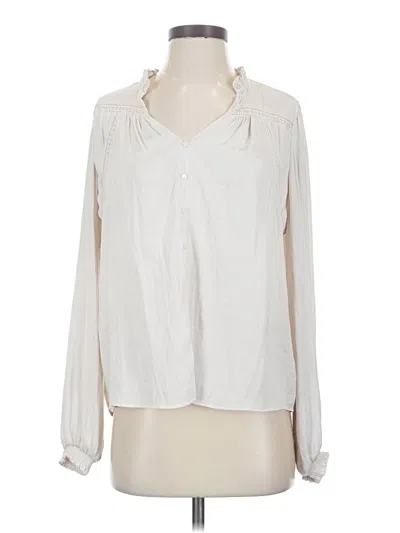 Pre-owned Cupcakes And Cashmere Long Sleeve Blouse In Ivory