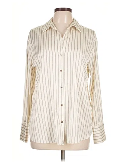 Pre-owned Cupcakes And Cashmere Long Sleeve Blouse In Ivory