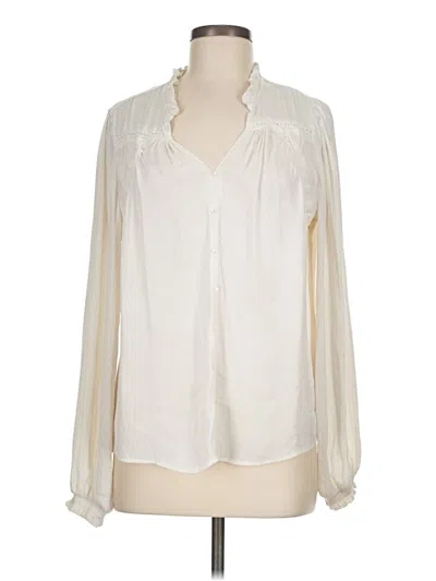 Pre-owned Cupcakes And Cashmere Long Sleeve Blouse In Ivory