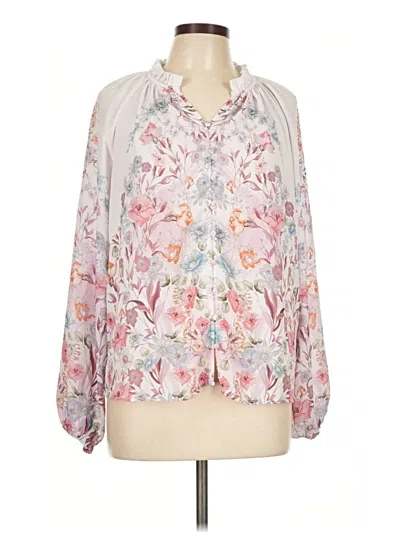 Pre-owned Cupcakes And Cashmere Long Sleeve Blouse In Ivory