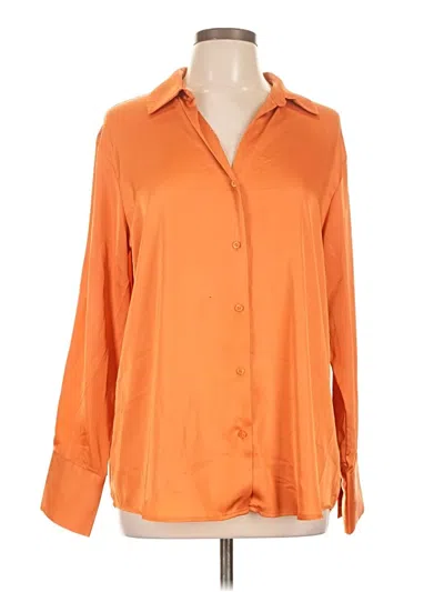 Pre-owned Cupcakes And Cashmere Long Sleeve Blouse In Orange