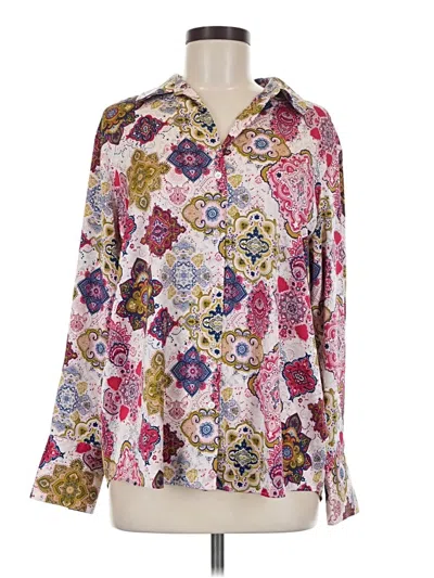 Pre-owned Cupcakes And Cashmere Long Sleeve Blouse In Pink