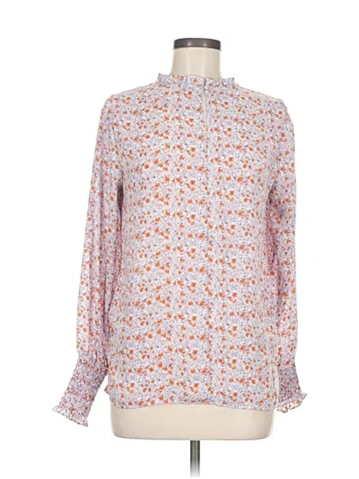 Pre-owned Cupcakes And Cashmere Long Sleeve Blouse In White