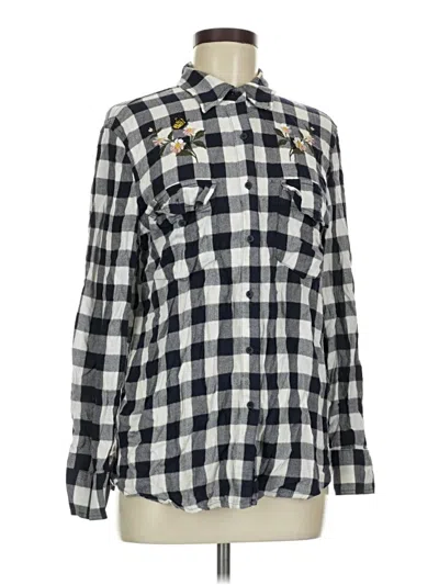 Pre-owned Cupcakes And Cashmere Long Sleeve Button Down Shirt In Black