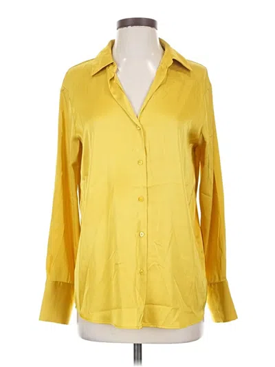 Pre-owned Cupcakes And Cashmere Long Sleeve Polo Shirt In Yellow