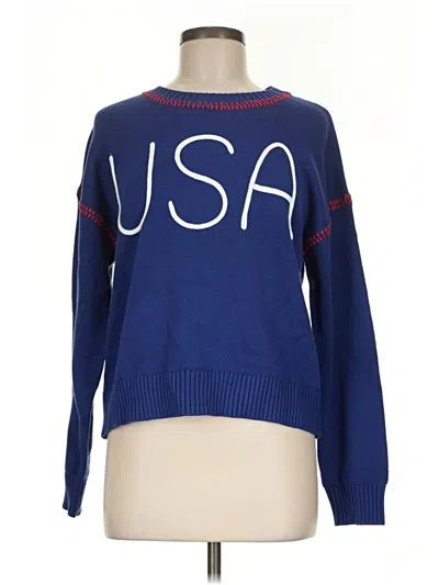 Pre-owned Cupcakes And Cashmere Pullover Sweater In Blue