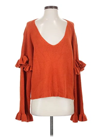 Pre-owned Cupcakes And Cashmere Pullover Sweater In Orange