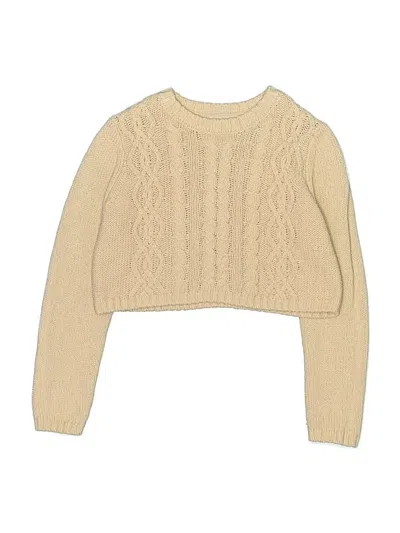 Pre-owned Cupcakes And Cashmere Kids' Pullover Sweater In Tan