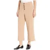 Cupcakes And Cashmere Riga Button Front Wide Leg Trouser In Caramel In Neutral