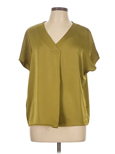 Pre-owned Cupcakes And Cashmere Short Sleeve Blouse In Green