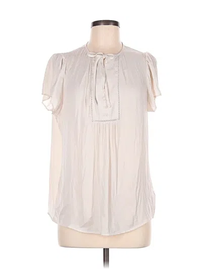 Pre-owned Cupcakes And Cashmere Short Sleeve Blouse In Ivory