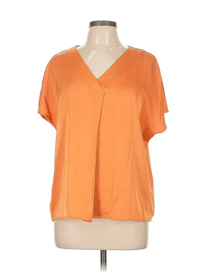 Pre-owned Cupcakes And Cashmere Short Sleeve Blouse In Orange