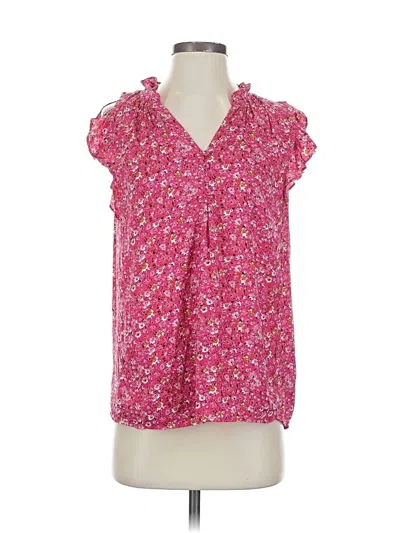 Pre-owned Cupcakes And Cashmere Short Sleeve Blouse In Pink