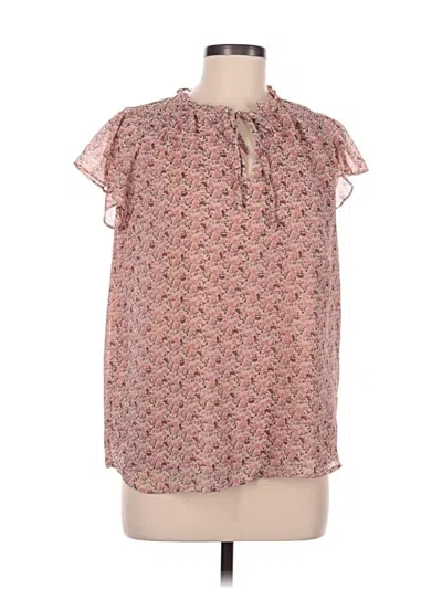 Pre-owned Cupcakes And Cashmere Short Sleeve Blouse In Pink