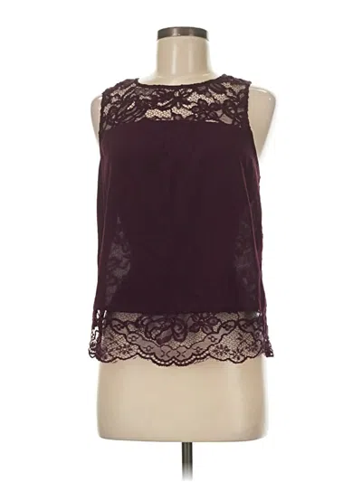 Pre-owned Cupcakes And Cashmere Sleeveless Blouse In Burgundy