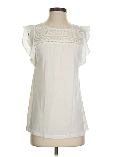 Pre-owned Cupcakes And Cashmere Sleeveless Blouse In Ivory