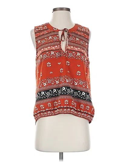 Pre-owned Cupcakes And Cashmere Sleeveless Blouse In Orange