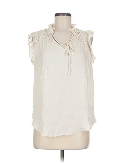 Pre-owned Cupcakes And Cashmere Sleeveless Blouse In White