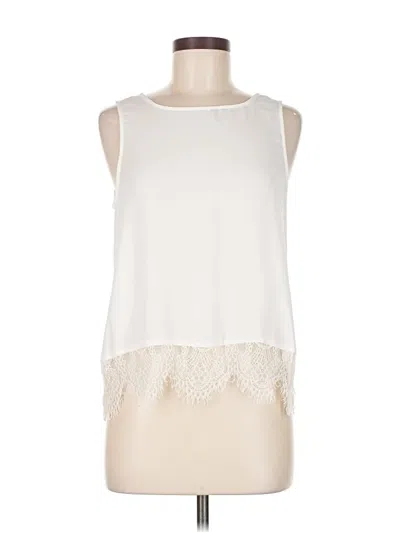 Pre-owned Cupcakes And Cashmere Sleeveless Blouse In White