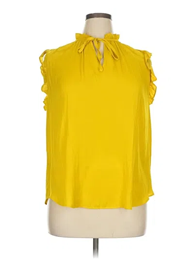 Pre-owned Cupcakes And Cashmere Sleeveless Blouse In Yellow