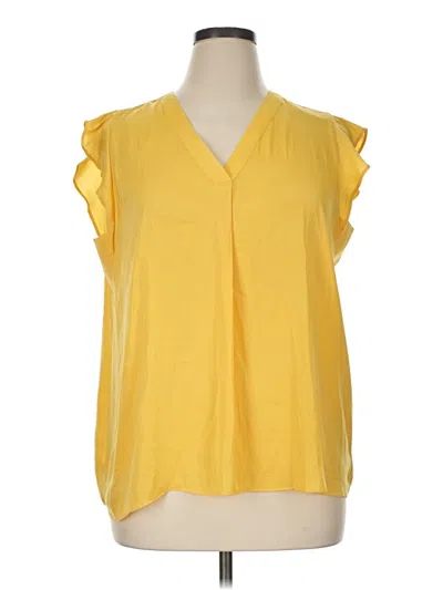 Pre-owned Cupcakes And Cashmere Sleeveless Blouse In Yellow
