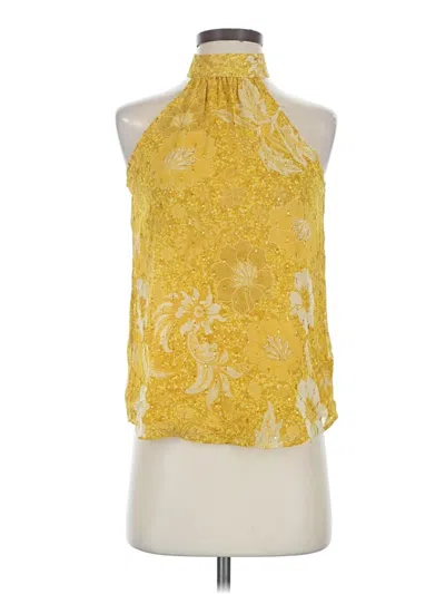 Pre-owned Cupcakes And Cashmere Sleeveless Blouse In Yellow