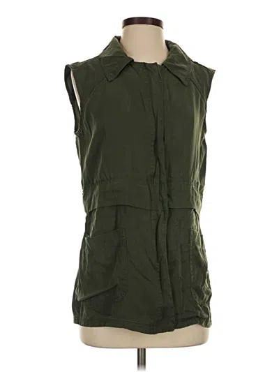Pre-owned Cupcakes And Cashmere Sleeveless Button Down Shirt In Green