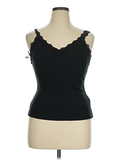 Pre-owned Cupcakes And Cashmere Sleeveless Top Black Sweetheart Neckline Tops