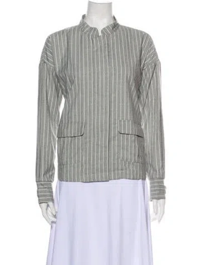 Pre-owned Cupcakes And Cashmere Striped Jacket In Gray