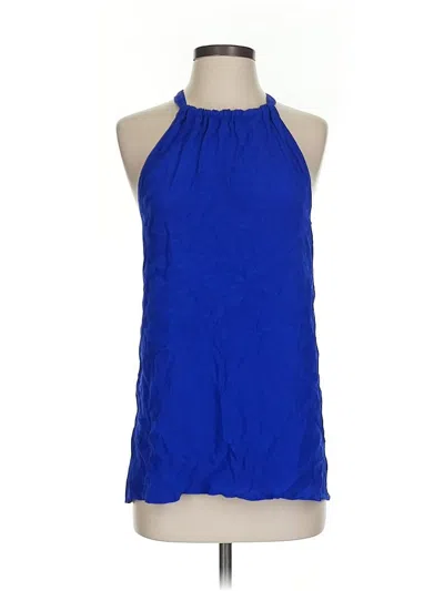 Pre-owned Cupcakes And Cashmere Tank Top Blue Halter Neckline Tops