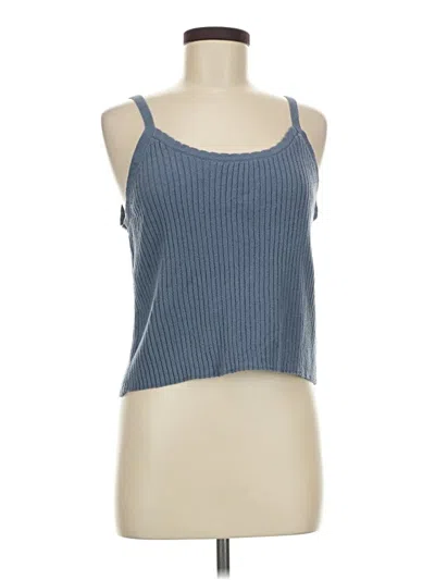 Pre-owned Cupcakes And Cashmere Tank Top Blue Halter Neckline Tops