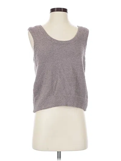 Pre-owned Cupcakes And Cashmere Tank Top Gray Strapless Neckline Tops