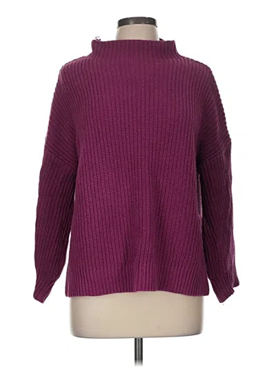 Pre-owned Cupcakes And Cashmere Turtleneck Sweater In Burgundy