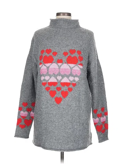 Pre-owned Cupcakes And Cashmere Turtleneck Sweater In Gray