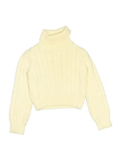 Pre-owned Cupcakes And Cashmere Kids' Turtleneck Sweater In Ivory