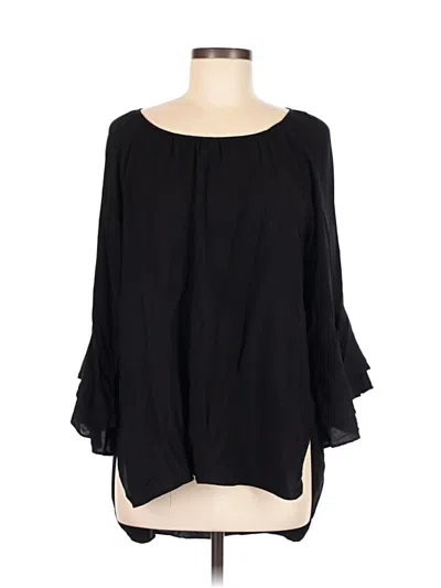 Pre-owned Cupio 3/4 Sleeve Blouse In Black