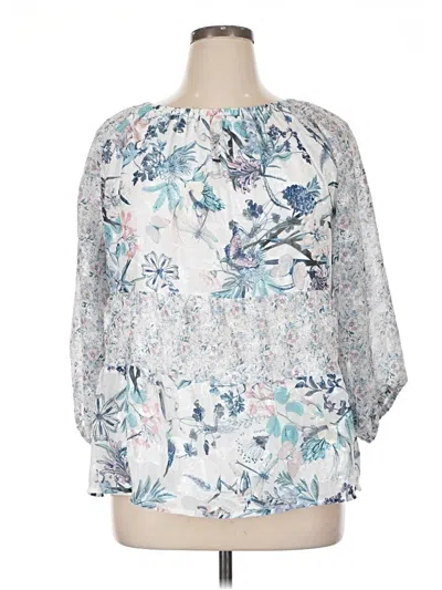Pre-owned Cupio 3/4 Sleeve Blouse In Blue