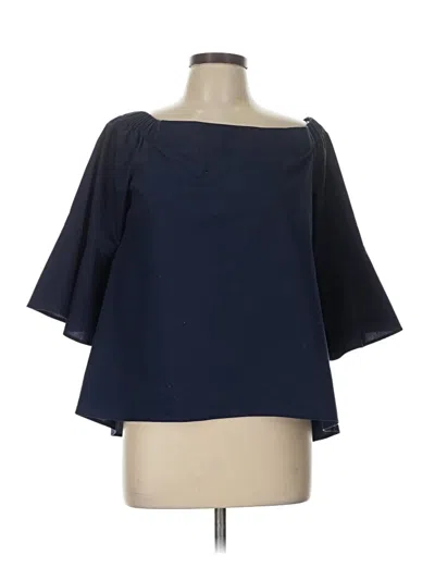 Pre-owned Cupio 3/4 Sleeve Blouse In Blue