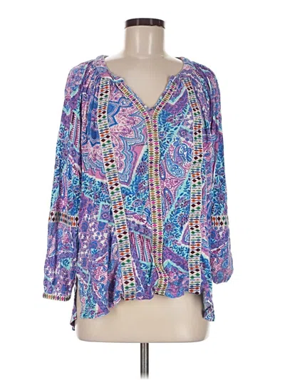Pre-owned Cupio 3/4 Sleeve Blouse In Blue