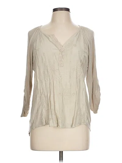 Pre-owned Cupio 3/4 Sleeve Blouse In Brown
