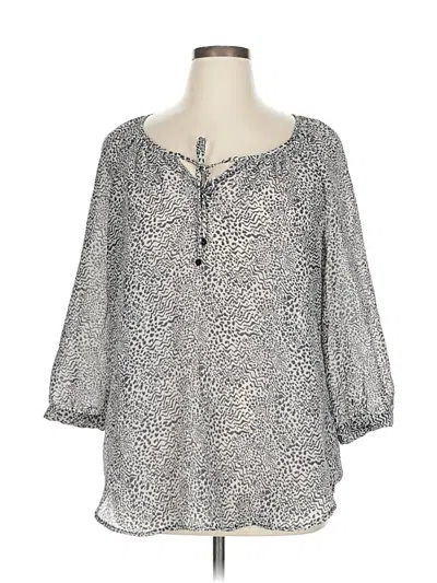Pre-owned Cupio 3/4 Sleeve Blouse In Gray