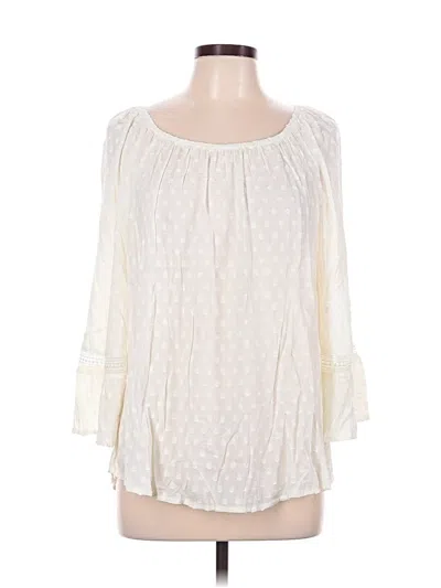 Pre-owned Cupio 3/4 Sleeve Blouse In Ivory
