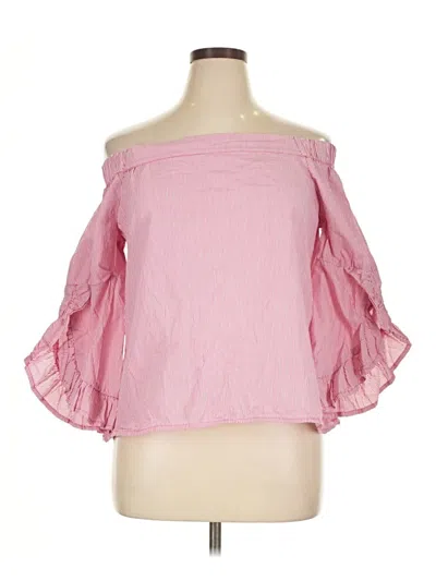 Pre-owned Cupio 3/4 Sleeve Blouse In Pink