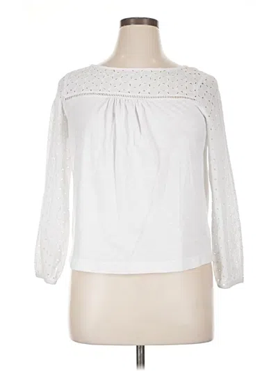 Pre-owned Cupio 3/4 Sleeve Blouse In White