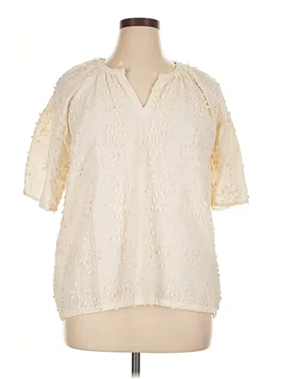 Pre-owned Cupio 3/4 Sleeve Blouse In White