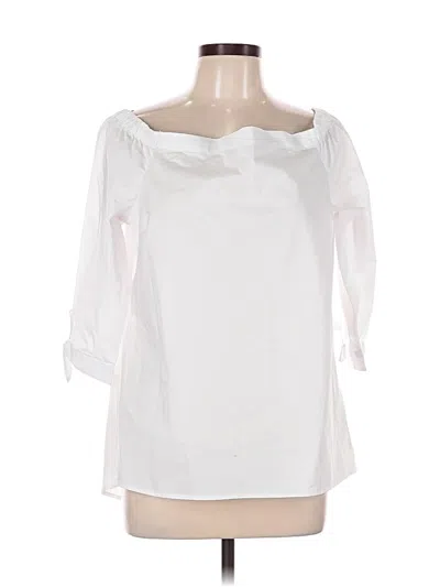 Pre-owned Cupio 3/4 Sleeve Blouse In White
