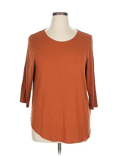 Pre-owned Cupio 3/4 Sleeve T-shirt In Brown