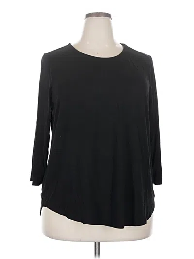 Pre-owned Cupio 3/4 Sleeve Top Black Boatneck Tops