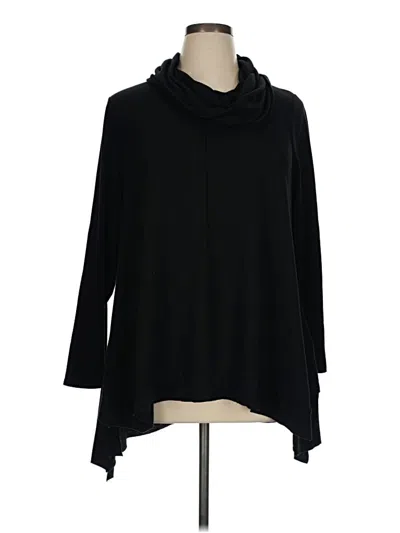 Pre-owned Cupio 3/4 Sleeve Top Black Cowl Neck Tops